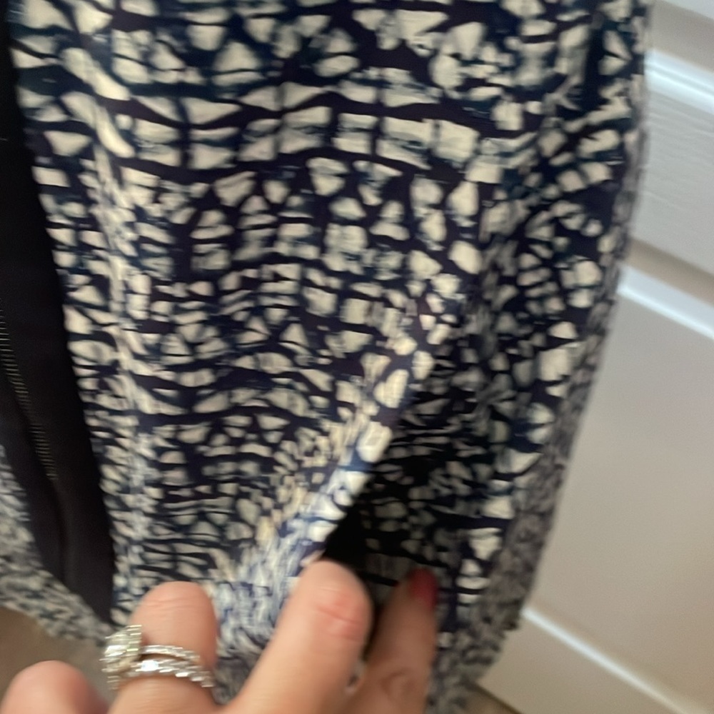 EUC Tory Burch Womens Geometric Print ZIP Front Ponte Dress Blue Size Xsmall - Picture 8 of 13